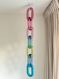 Modern Design Colorful Resin Art Decorative <b>Chain</b> Links Customizable Logo Handmade for Diwali Birthday Wedding Occasions - Product Image 6