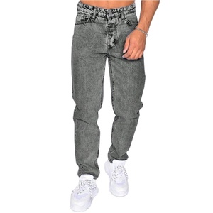 Pantalon en jean 100 % coton pour homme, style rétro moderne, écologique et respirant, coupe streetwear, grandes tailles - Product Image 1