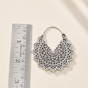 Pendientes de Aro Bohemios Chapados en Oro para Mujer, Diseño Mandala, Joyería de Fiesta, Pendientes de Moda de Latón - Product Image 6