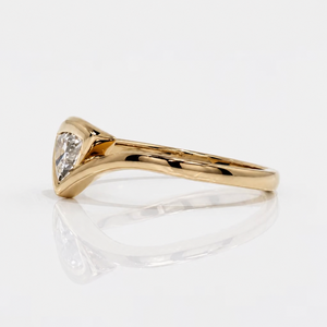 IGI Certified D color VVS Trillion Tension Set <b>Diamond</b> Bypass Engagement <b>Ring</b> 18K Solid Gold Lab <b>Diamond</b> <b>Ring</b> Geometric Jewelry - Product Image 5