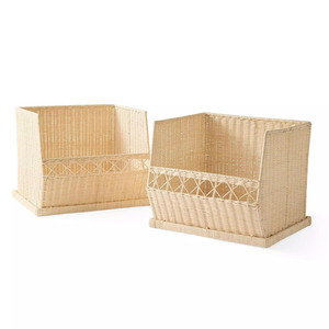 Extraordinary Rattan Toy <b>Storage</b> Shelf Woven Organizer Rack Decorative Book <b>Storage</b> <b>Unit</b> Perfect <b>For</b> Nursery Playroom Decor - Product Image 5