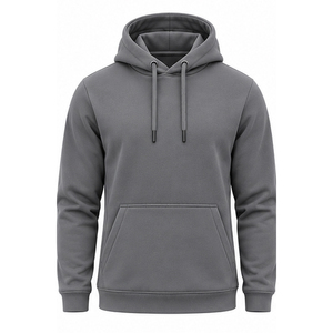 <b>Men's</b> <b>Grey</b> Hooded Pullover Sweatshirt Casual Long Sleeve Custom Print Drawstring Pocket <b>Hoodie</b> Polyester/Cotton - Product Image 1