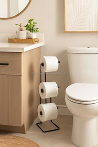 ที่วางกระโถนแบบตั้งพื้นสไตล์อินดัสเทรียลสำหรับการออกแบบห้องน้ำในเมือง ให้ลุคโดดเด่นและพื้นที่จัดเก็บที่ใช้งานได้จริง - Product Image 5