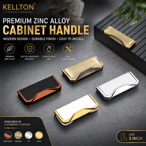 Modern Zinc Alloy Cabinet Edge <b>Pull</b> Handle Hidden <b>Drawer</b> Handle for Kitchen Bedroom Wardrobe <b>Drawers</b>-Durable Eco-Friendly - Product Image 1