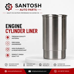 Santosh Auto Parts AR63060 D6466 Camisa de Cilindro para Motor Diésel, Diámetro 115.89mm, Reforzada, Calidad Premium, Pieza de Reparación - Product Image 1