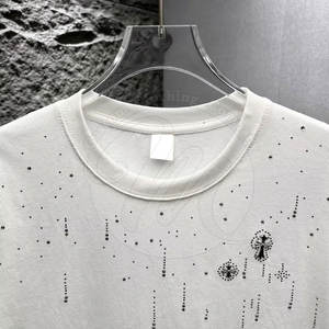 Servicio OEM, Precio al por Mayor, Camiseta con Pedrería para Hombre, Nuevo Estilo, Camiseta con Pedrería Personalizada para Hombre en Venta - Product Image 5