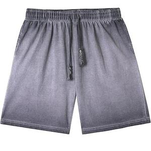 Pantalones Cortos 100% Algodón con Lavado Ácido y Bolsillos Laterales para Hombre, Corte Relajado, Estilo Vintage, Lavado a la Nieve, Tejido Grueso - Product Image 3