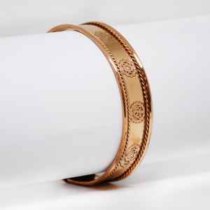 Handcrafted solid copper Handcrafted Pure Copper <b>Chakra</b> <b>Bracelet</b> – Healing Open Cuff Bangle - Product Image 1