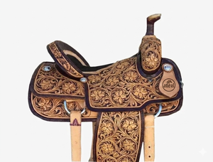 Silla de montar de cuero americana estilo inglés occidental, la más vendida, equipo de equitación, nuevo estilo 2026 - Product Image 5