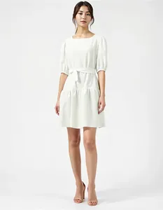 ชุดสตรีทแวร์ของผู้หญิงที่สง่างามซักได้แบบยั่งยืน OEM ODM ขายส่งผ้าทอลายเรียบ - Product Image 3