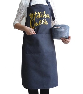 Delantal de algodón con babero de cocina Delantal de trabajo de chef de sarga de algodón polivinílico para uso doméstico o profesional - Product Image 4