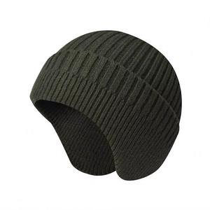 Bonnets en laine noirs unisexes, best-sellers, chauds, pour l'hiver, style décontracté, tricot épais. - Product Image 3