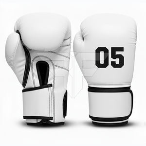 Guantes de Boxeo de Cuero de Primera Calidad con Absorción de Humedad y Cierre de Velcro para Entrenamiento de Boxeo - Product Image 1
