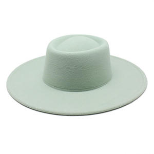 Fashion Polyester Fedora <b>Hat</b> for Women <b>Men</b> Classic Character Casual <b>Flat</b> Wide Brim Jazz Cap - Product Image 3