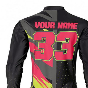 Maillot de vélo de route et de montagne personnalisé, impression par sublimation 100% polyester pour le motocross, respirant et à séchage rapide - Product Image 3