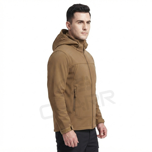 Custom Company logo Windproof Hiking Coat <b>Hooded</b> Outdoor Waterproof <b>Fleece</b> Soft shell Men Winter <b>Jackets</b> - Product Image 2