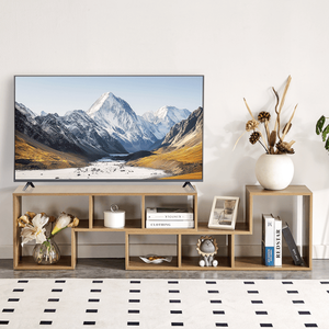 Mobile TV a 2 Pezzi Componibile, Supporto per Intrattenimento e Gaming, Scaffale con Vano Portaoggetti Aperto per Soggiorno 2 S - Product Image 1