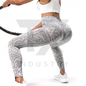 New Latest Design Women's Yoga <b>Leggings</b> High Quality Spandex/<b>Nylon</b> Quick Dry Breathable Plus Size Sportswear - Product Image 2