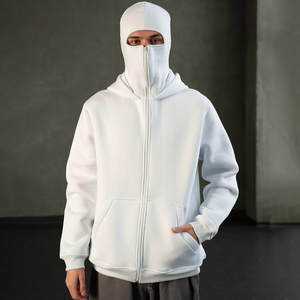 Sweat à capuche ninja vintage à demi-zip, imprimé sur mesure, en molleton imperméable et écologique, coupe décontractée, 100 % homme - Product Image 4