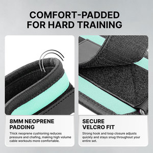Correa de Tobillo para Levantamiento de Pesas, Ajustable, Cómoda, Soporte para Tobillo, Apta para Gimnasio, Levantamiento de Pesas, Fisicoculturismo, Tamaño Personalizable - Product Image 3