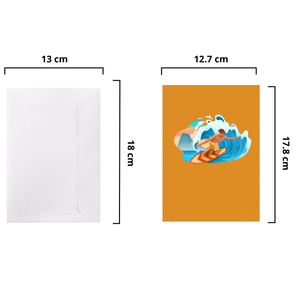 Wholesale 3D Pop Up <b>Card</b> Summer Beach Surfing Design Theme Custom Holiday Summer 3D Greeting <b>Card</b> Offset Printing Luxury <b>Card</b> - Product Image 2