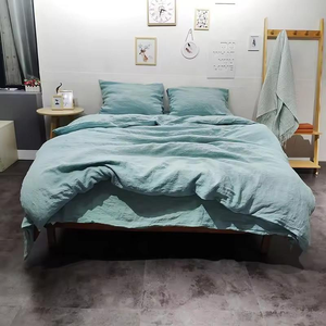 High Plain Hotel Bedding Linen Duvet Cover Set 5 Pcs 1 Duvet Cover 1 <b>Flat</b> 1 Fitted Sheet 2 <b>Pillow</b> Cases 100% Linen 100TC Thread - Product Image 2