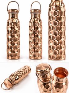 100% Pure <b>Copper</b> Luxury Eco-Friendly Water <b>Bottle</b> with Lid Anti-corrosion Coating Home Office Kitchen Gym Use Direct <b>Drinking</b> - Product Image 3