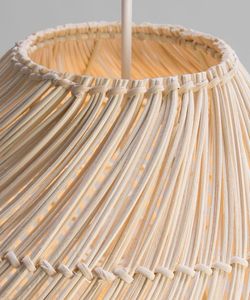 Abat-jour en rotin et bambou minimaliste, tissé à la main, fabriqué au Vietnam par VIFARMEX - Product Image 3