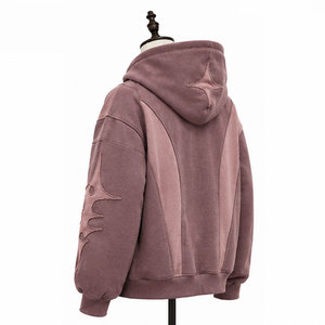 Sudadera con Capucha de Manga Larga, Estilo Harajuku Americano, Combinación de Colores, Poliéster/Algodón, Transpirable, Cierre de Cremallera, Corte Regular, Estilo Urbano Rockero - Product Image 5