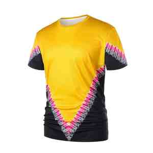 T-shirt de sport pour homme à manches courtes, séchage rapide, en maille, pour jogging, course à pied, gym, course, sublimation, impression numérique - Product Image 3