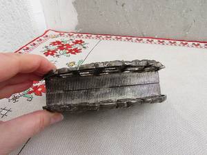 Vintage Ornate Metal Napkin Holder, <b>Retro</b> Table <b>Decor</b> - Product Image 3