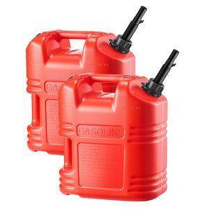 Contenitore Portatile per Carburante da 5 Galloni, Scala Graduata, Antigoccia, Serbatoio Carburante con Beccuccio, Flusso Massimo 15 L/min, Design Piatto, 10L 20L - Product Image 1