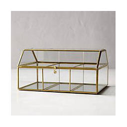 Caja de Anillo de Compromiso de Joyería Hecha a Mano con Latón y Vidrio de Primera Calidad - Product Image 3