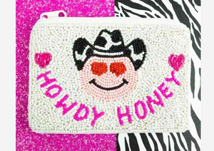Cowhide <b>Leather</b> Hand Beaded Embroidery Zipper Closure Eco-Friendly Daily Use Coins Pouch Wallet for Female Promotional Gift - Product Image 1