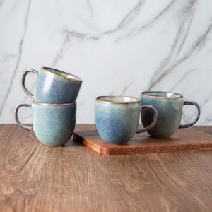 Juego de Tazas de Cerámica de Diseño con Esmalte Reactivo Texturizado, Aislamiento de Pared Gruesa, Asa Cómoda, Hecho a Mano para un Hogar Elegante - Product Image 3