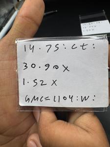 หน้าปัดนาฬิกาแบบแบน ลาบราดอไรต์สีทอง ขนาด 31.50 มม. หนา 1 มม. รูตรงกลาง 2 มม. - Product Image 3