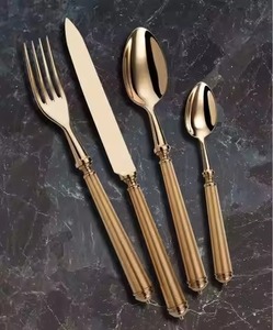 Classic Inspired Metal Cutlery Set Stainless Steel Dining Spoon Fork Knife <b>Flatware</b> Collection for Timeless Table Presentation - Product Image 1
