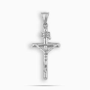 925 Silver Cross Pendant Necklace <b>Rope</b> <b>Chain</b> Religious Christian Unisex Jewelry - Product Image 2