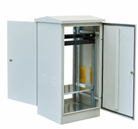 Armoire de serveur réseau extérieure 6U-32U en acier laminé à froid avec porte en verre trempé, boîte de distribution d'alimentation murale industrielle