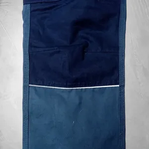 Pantalones de Trabajo Cargo Azul Acero Oscuro para Hombre con Bolsillos para Rodilleras en Azul Marino Oscuro y Franja Reflectante Blanca, Construcción Resistente - Product Image 6