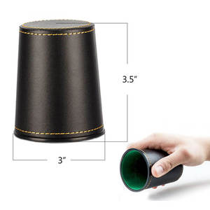 Leather Dice <b>Cup</b> <b>for</b> Gifts Customized Logo and Color Style Durable Leather Dice <b>Cup</b> & Shaker Set <b>for</b> Night Club Gaming - Product Image 5