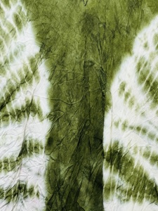 เสื้อทูนิคผู้หญิงสีเขียวมะกอกแบบมัดย้อม แขนกุด สไตล์โบโฮ คอทรงโอ |   ชุดเดรสลำลองทรงหลวมสำหรับฤดูร้อน - Product Image 4