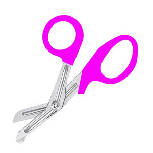 Tijeras de enfermería para traumatismos, 5.5 pulgadas, magenta, acero inoxidable de grado alemán, para primeros auxilios, vendajes médicos de emergencia y corte utilitario - Product Image 5