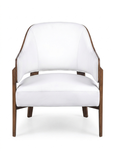 Modern Farmhouse Upholstered <b>Wooden</b> <b>Dining</b> <b>Chair</b> with <b>White</b> Seat Back for <b>Dining</b> Rooms Coffee Shops & Hotels - Product Image 1