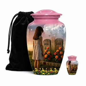 Urna Conmemorativa Rosa para Mamá y Papá, Recuerdo para Niña, Tributo, Urna Grande para Cenizas de Cremación de Adultos - Product Image 3