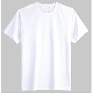 T-shirt décontracté anti-boulochage respirant à col rond pour homme, avec sérigraphie frontale blanche, en mélange polyester/coton écologique, 120 GSM - Product Image 2