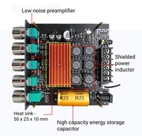 Module amplificateur audio domestique TB21L Mini 2.1 canaux 50W+50W+100W DC12-24V avec radio FM et télécommande 5.1