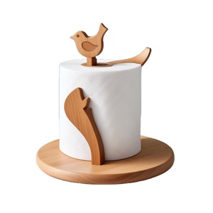 Porte-serviettes en papier en bois de haute qualité Design tendance Accessoires de salle de bain de qualité assurée fabriqués en Inde - Product Image 1