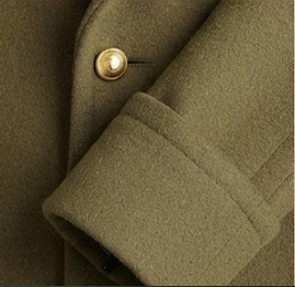 Men's 100% <b>Woolen</b> Overcoat Double Breasted Long Coat Stand Collar Custom Logo OEM Outerwear - Product Image 6