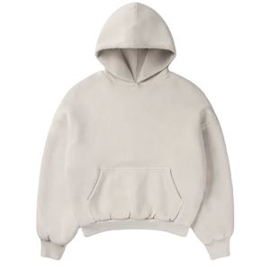 Sweat-shirt à capuche surdimensionné de haute qualité 500 g/m², logo personnalisé, uni, noir, lourd, coupe ample pour homme, sweat-shirt unisexe - Product Image 1